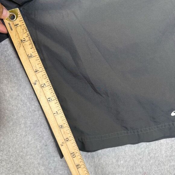 Nike Dri Fit Mens Size XS Pullon Elastic Waist Shorts Gray White Longer Length - Picture 5 of 7